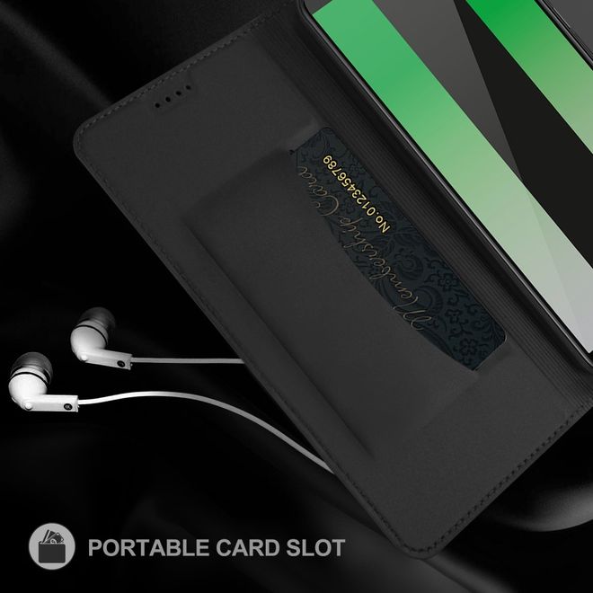 Huawei Mate 10 Lite Handy Case - Hülle aus Leder - mit Visitenkartenfach - schwarz