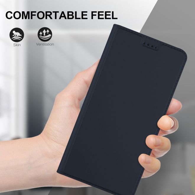 Huawei Mate 10 Lite Handy Case - Hülle aus Leder - mit Visitenkartenfach - blau