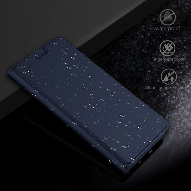 Huawei Mate 10 Lite Handy Case - Hülle aus Leder - mit Visitenkartenfach - blau