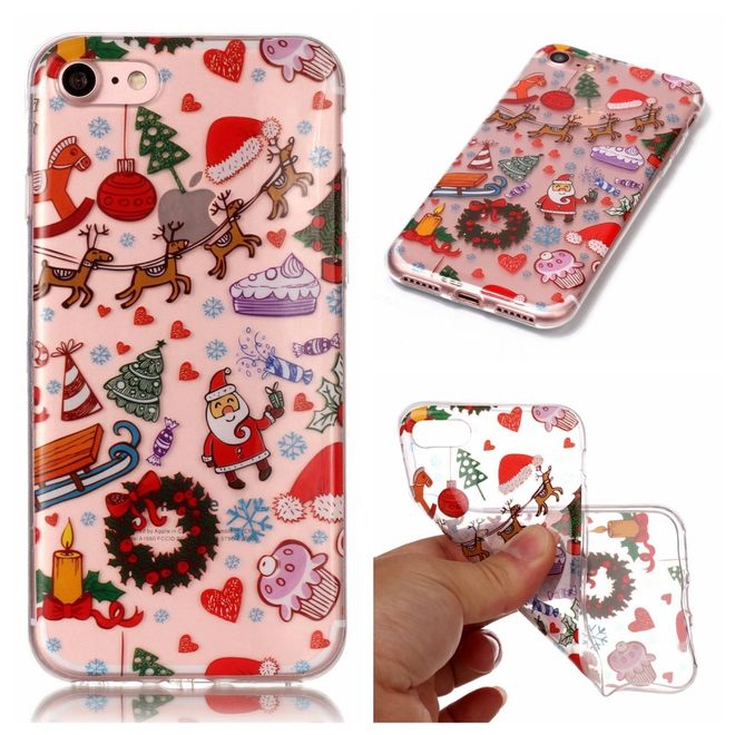 Coque pour iPhone SE / 8 / 7 - Coque en plastique - Motifs de Noël variés