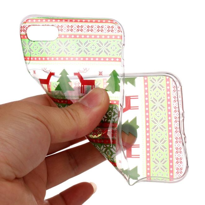 iPhone SE / 8 / 7 Handy Hülle - Case aus Plastik - Rentiere und Weihnachtsmuster