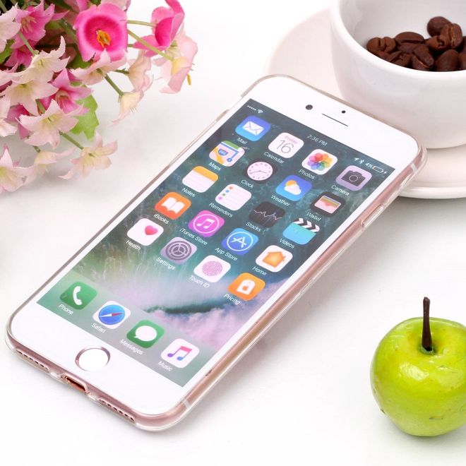 iPhone SE / 8 / 7 Handy Hülle - Case aus Plastik - Rentiere und Weihnachtsmuster