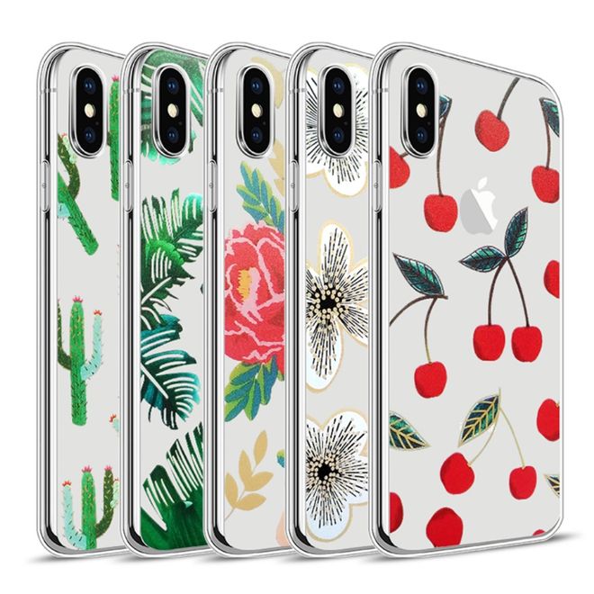 iPhone XS / X Phone Case - TPU Softcase - Beautiful Flowers