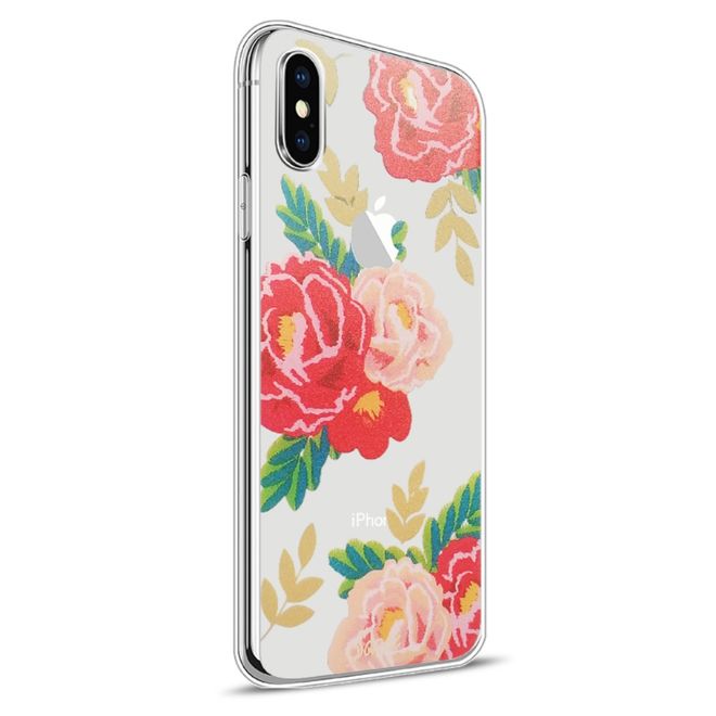iPhone XS / X Phone Case - TPU Softcase - Beautiful Flowers