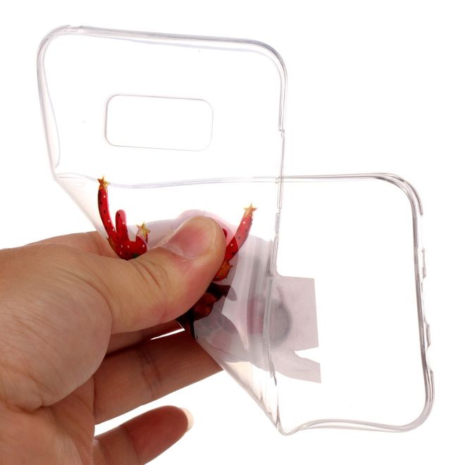 Samsung Galaxy S8 Handy Hülle - Case aus Plastik - Hund in Weihnachtskostüm