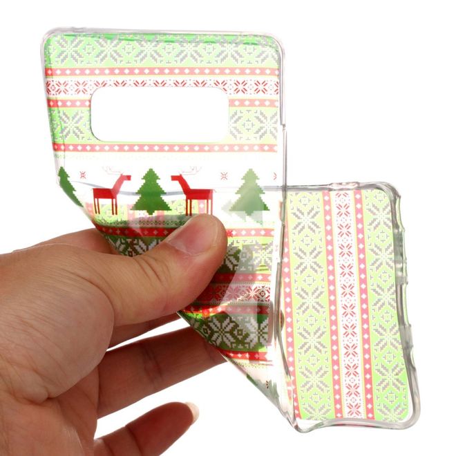 Samsung Galaxy Note 8 Handy Hülle - Case aus Plastik - Rentiere und Weihnachtsmuster