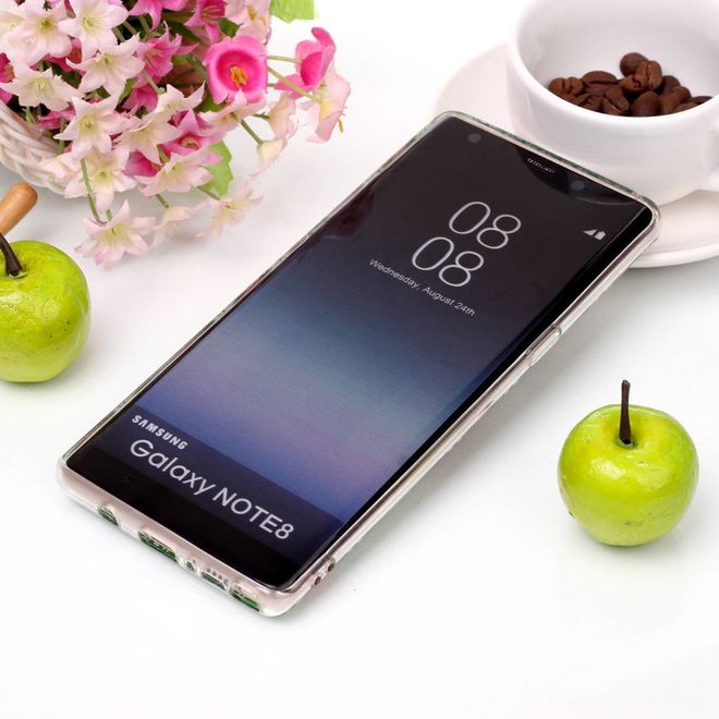 Samsung Galaxy Note 8 Handy Hülle - Case aus Plastik - Rentiere und Weihnachtsmuster