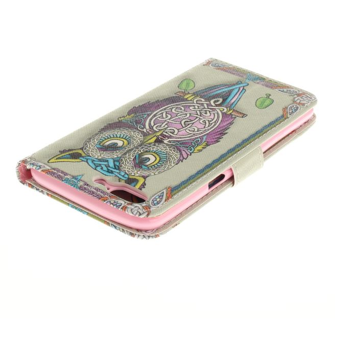 OnePlus 5 Handy Hülle - Leder Bookcase - mit Standfunktion - wunderschöne Eule