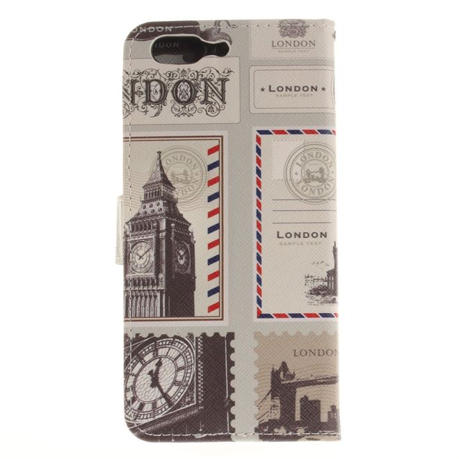 OnePlus 5 Handy Hülle - Leder Bookcase - mit Standfunktion - London Sujets