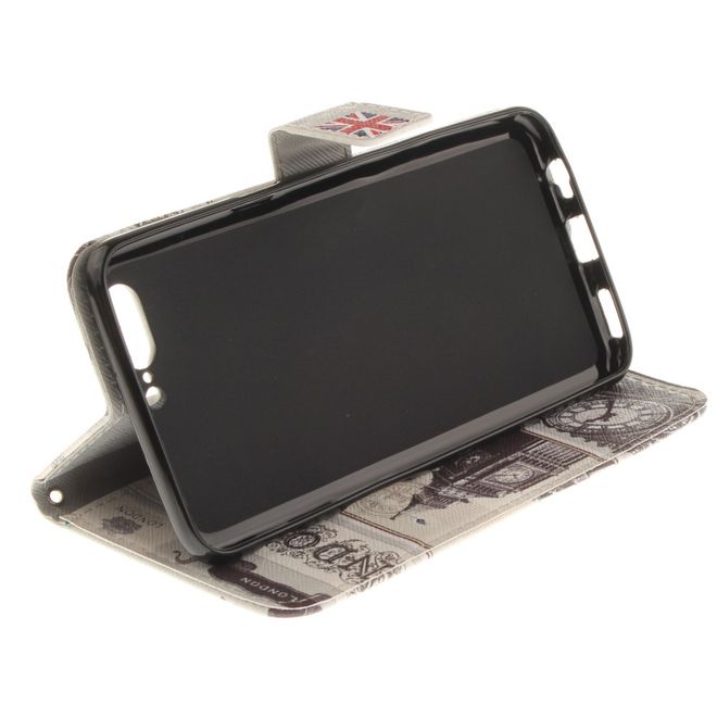 OnePlus 5 Handy Hülle - Leder Bookcase - mit Standfunktion - London Sujets