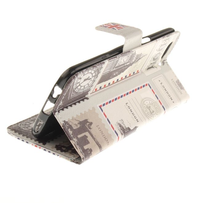 OnePlus 5 Handy Hülle - Leder Bookcase - mit Standfunktion - London Sujets