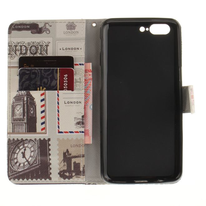 OnePlus 5 Handy Hülle - Leder Bookcase - mit Standfunktion - London Sujets