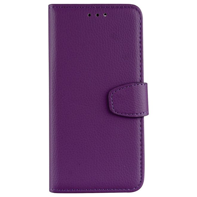 OnePlus 5 Handy Cover - Hülle aus Leder - mit Standfunktion und Litchitextur - purpur