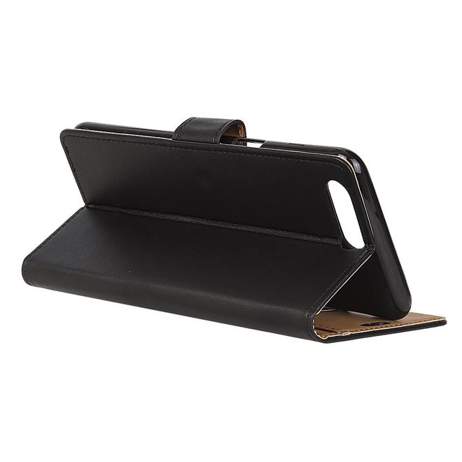 OnePlus 5 Handyhülle - Magnetisches Case aus Leder - mit Standfunktion - schwarz