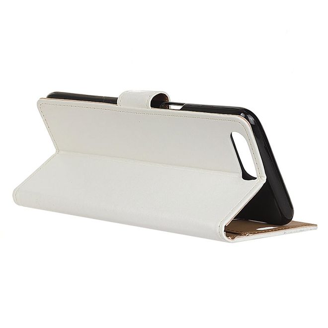 OnePlus 5 Handyhülle - Magnetisches Case aus Leder - mit Standfunktion - weiss