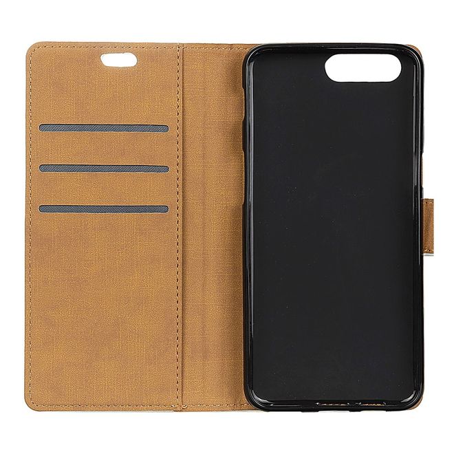 OnePlus 5 Handyhülle - Magnetisches Case aus Leder - mit Standfunktion - weiss