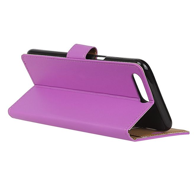 OnePlus 5 Handyhülle - Magnetisches Case aus Leder - mit Standfunktion - purpur