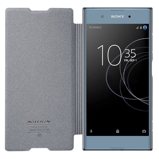 Nillkin - Sony Xperia XA1 Plus Hülle - Funkelndes Leder Case - Sparkle Series - grau