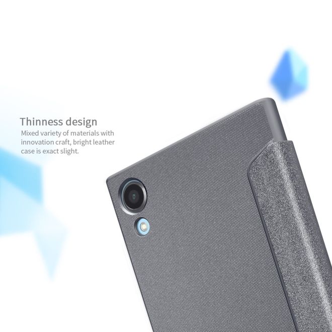 Nillkin - Sony Xperia XA1 Plus Hülle - Funkelndes Leder Case - Sparkle Series - grau