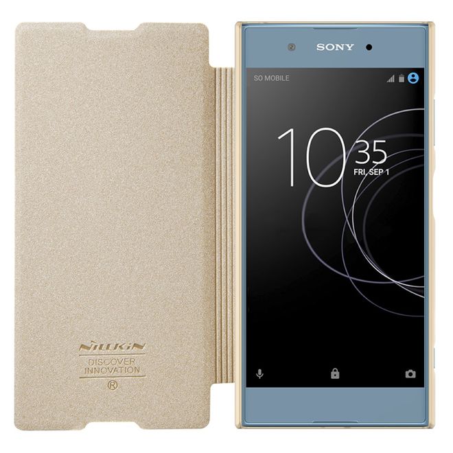 Nillkin - Sony Xperia XA1 Plus Hülle - Funkelndes Leder Case - Sparkle Series - gold
