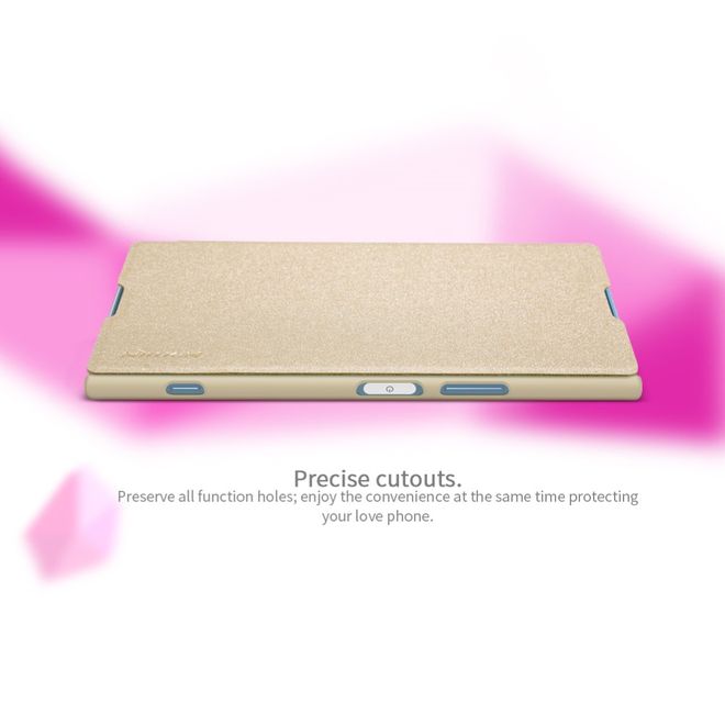 Nillkin - Sony Xperia XA1 Plus Hülle - Funkelndes Leder Case - Sparkle Series - gold