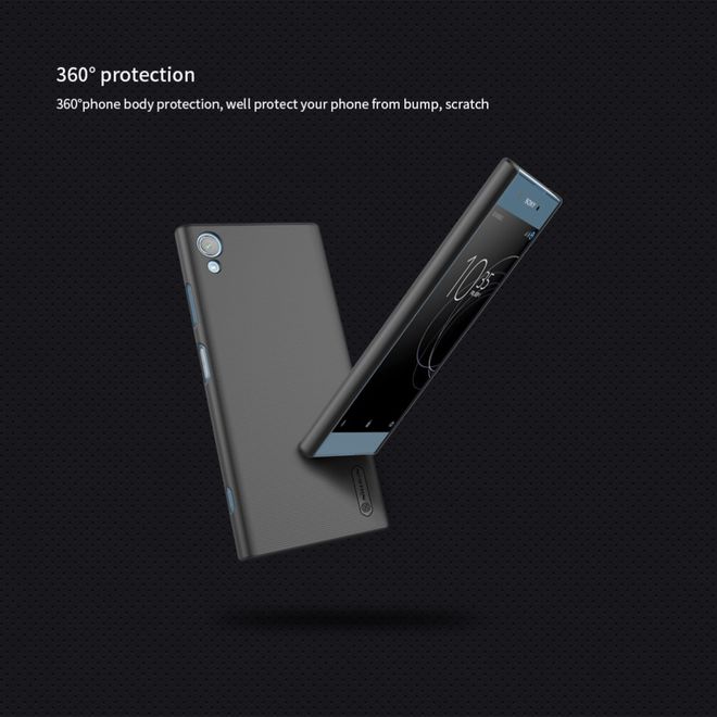 Nillkin - Sony Xperia XA1 Plus Hülle - Plastik Case - Super Frosted Shield Series - schwarz