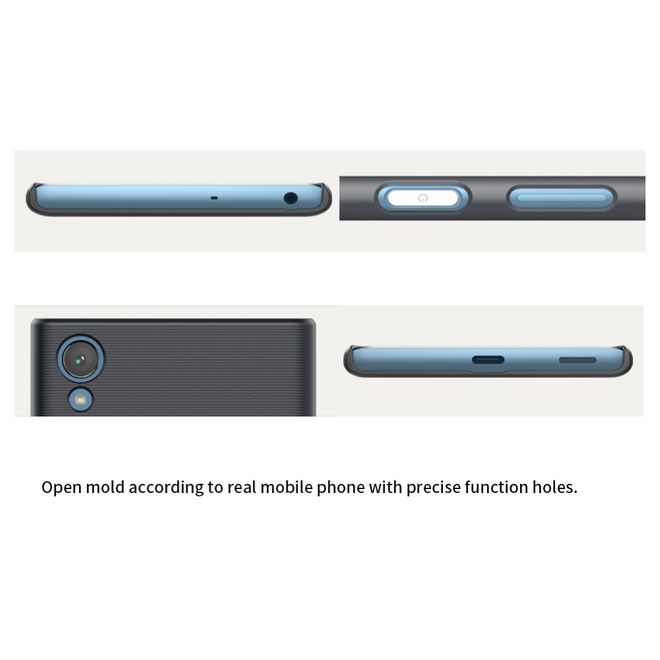 Nillkin - Sony Xperia XA1 Plus Hülle - Plastik Case - Super Frosted Shield Series - schwarz