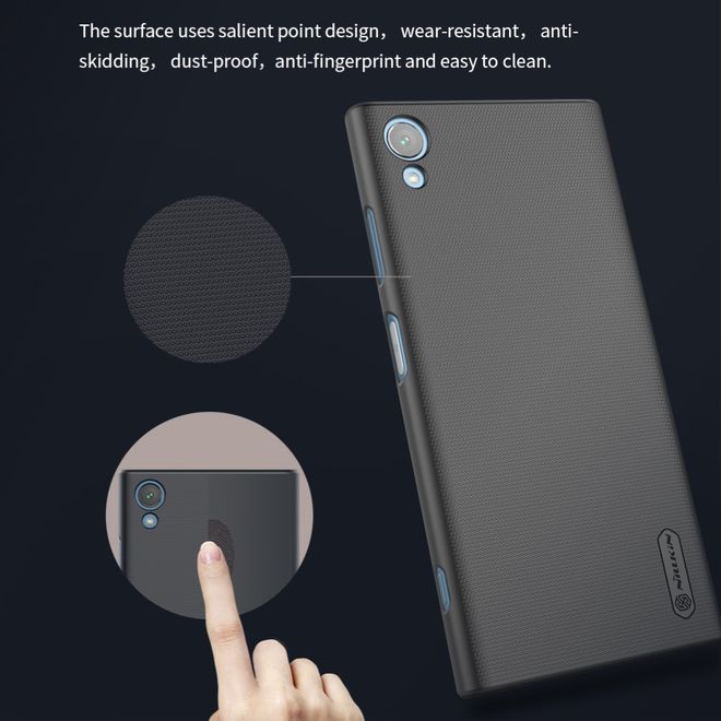 Nillkin - Sony Xperia XA1 Plus Hülle - Plastik Case - Super Frosted Shield Series - schwarz