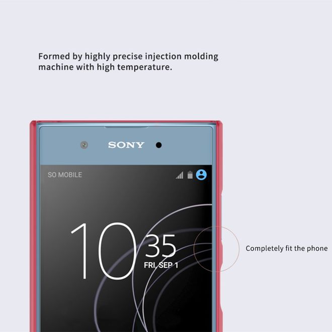Nillkin - Sony Xperia XA1 Plus Hülle - Plastik Case - Super Frosted Shield Series - rot