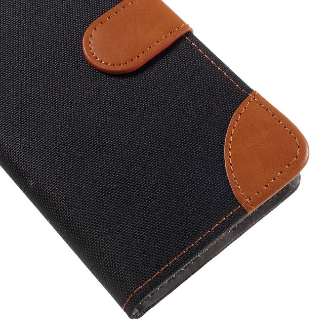 Samsung Galaxy A8+ (2018) Handyhülle - Bookcover - mit Visitenkartenfach - schwarz