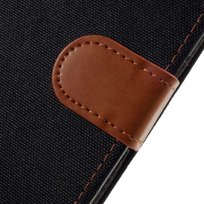 Samsung Galaxy A8+ (2018) Handyhülle - Bookcover - mit Visitenkartenfach - schwarz