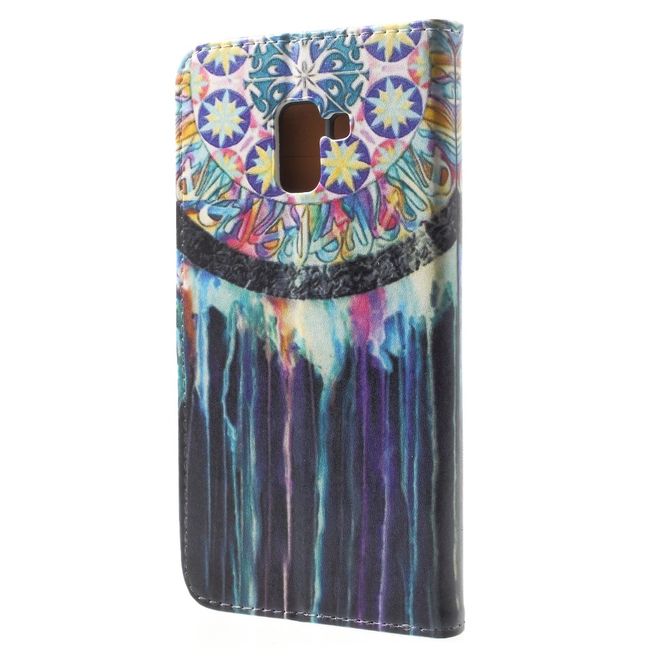 Samsung Galaxy A8+ (2018) Handy Hülle - Bookcover aus Leder - Traumfänger