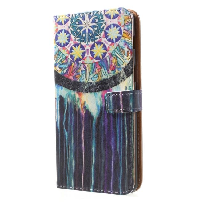 Samsung Galaxy A8+ (2018) Handy Hülle - Bookcover aus Leder - Traumfänger