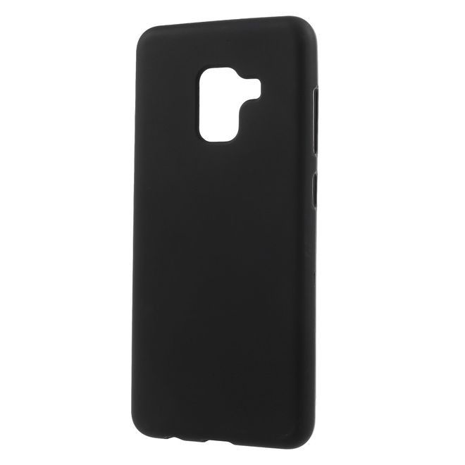 Samsung Galaxy A8+ (2018) Handyhülle - TPU Softcase - matt - schwarz