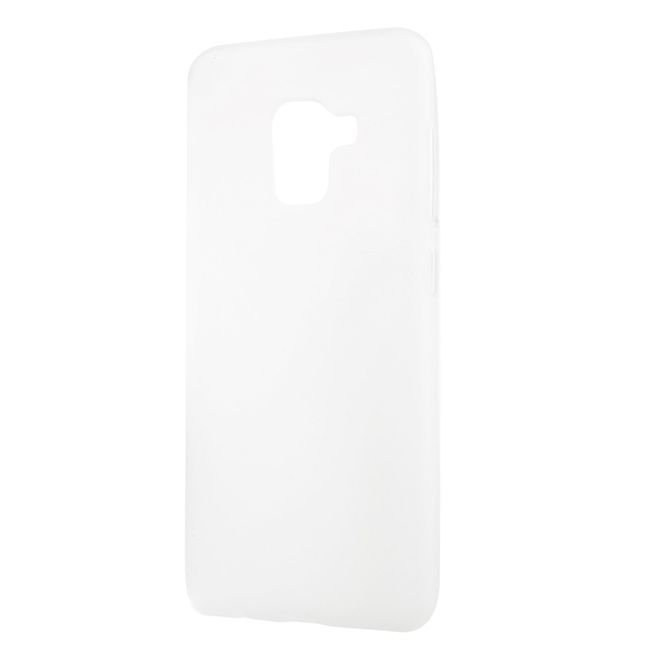 Samsung Galaxy A8+ (2018) Handyhülle - TPU Softcase - matt - weiss