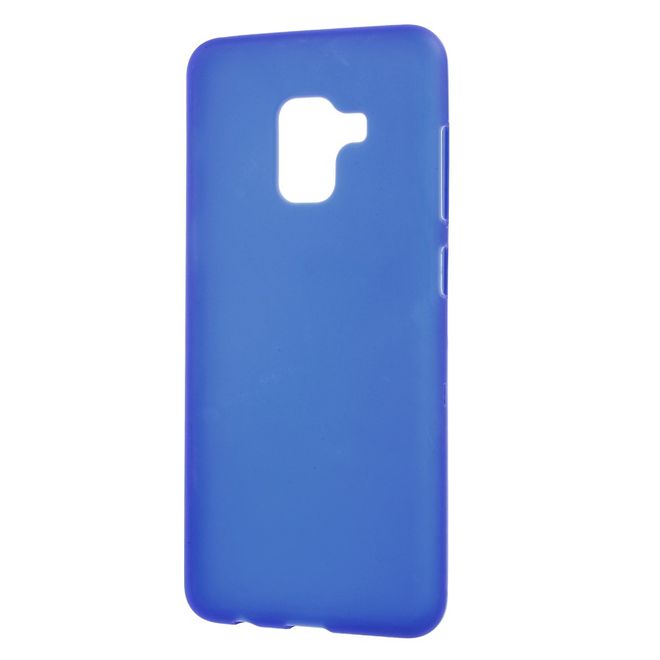 Samsung Galaxy A8+ (2018) Handyhülle - TPU Softcase - matt - blau