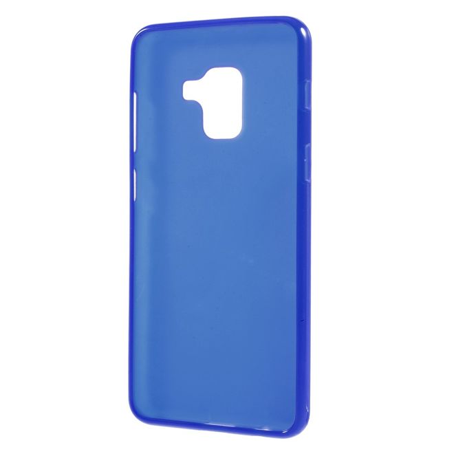 Samsung Galaxy A8+ (2018) Handyhülle - TPU Softcase - matt - blau