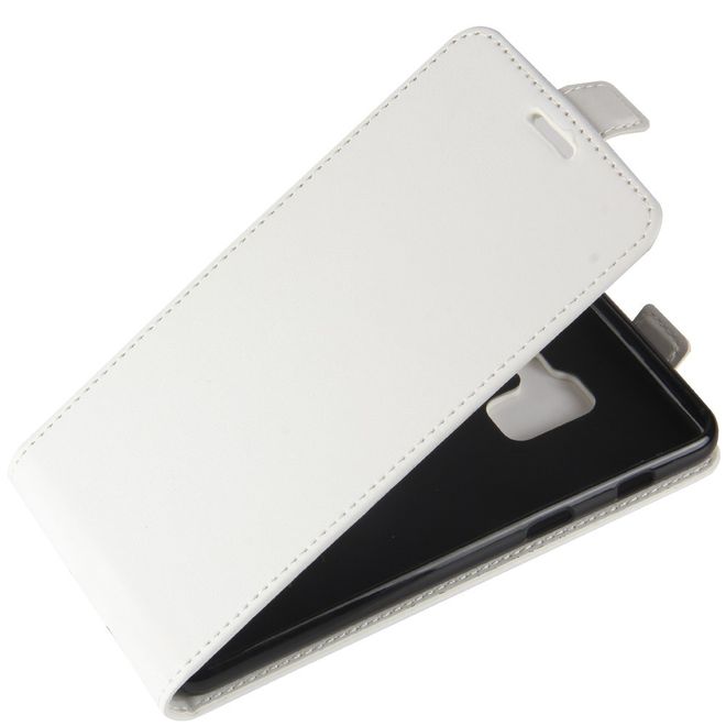 Samsung Galaxy A8+ (2018) Hülle - Crazy Horse Handy Flipcover - mit Magnetverschluss - weiss
