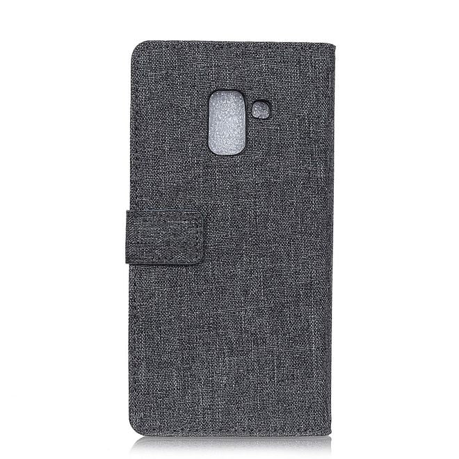 Samsung Galaxy A8+ (2018) Handy Hülle - Bookcover - mit Standfunktion - schwarz