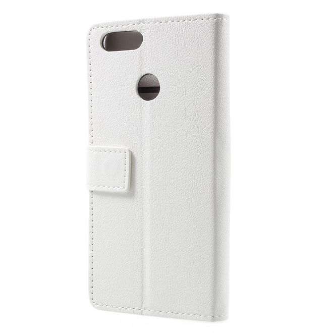 Huawei Honor 7X Handyhülle - Case aus Leder - mit Standfunktion - weiss