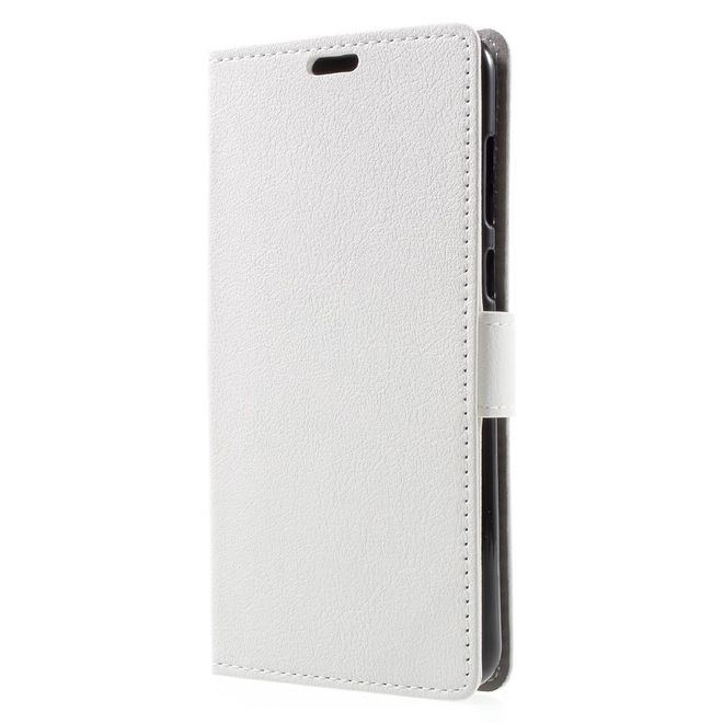 Huawei Honor 7X Handyhülle - Case aus Leder - mit Standfunktion - weiss