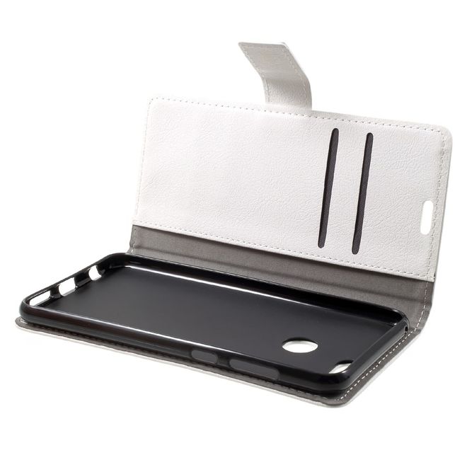 Huawei Honor 7X Handyhülle - Case aus Leder - mit Standfunktion - weiss