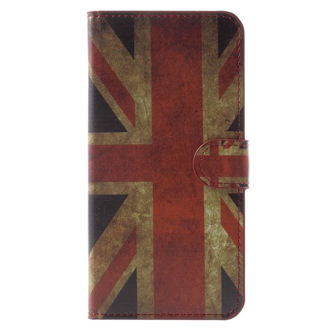 Huawei Honor 7X Handy Hülle - Leder Bookcover - mit Standfunktion - UK Flagge im Retrolook