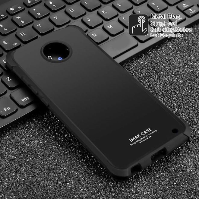 Imak - Motorola Moto Z2 Play Handyhülle - Case aus TPU Plastik - inklusive Schutzfolie - metal black