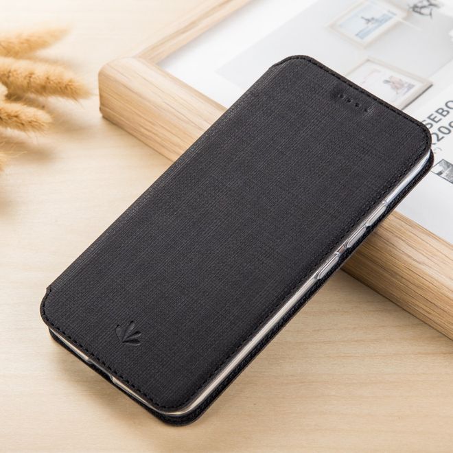 Vili Dmx - Motorola Moto Z2 Play Hülle - Case aus Leder - mit Standfunktion - schwarz