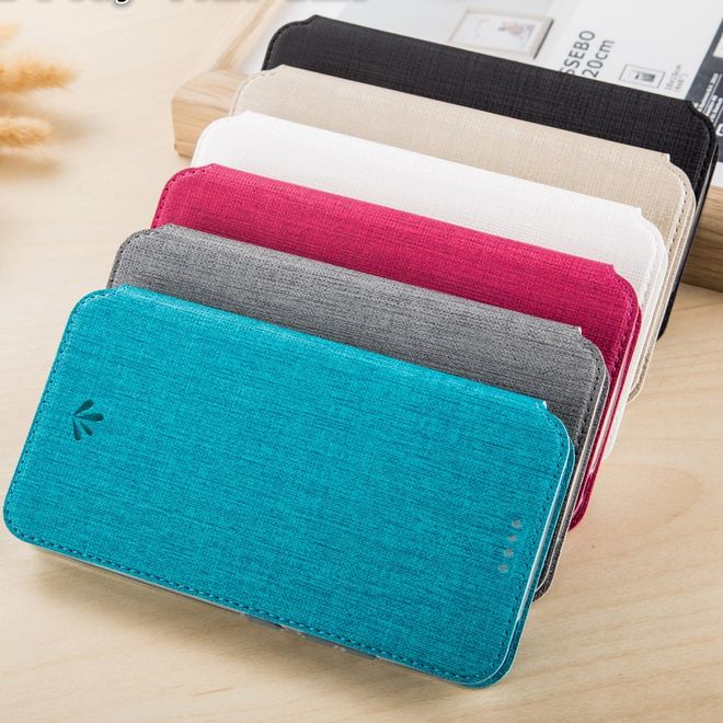 Vili Dmx - Motorola Moto Z2 Play Hülle - Case aus Leder - mit Standfunktion - grau
