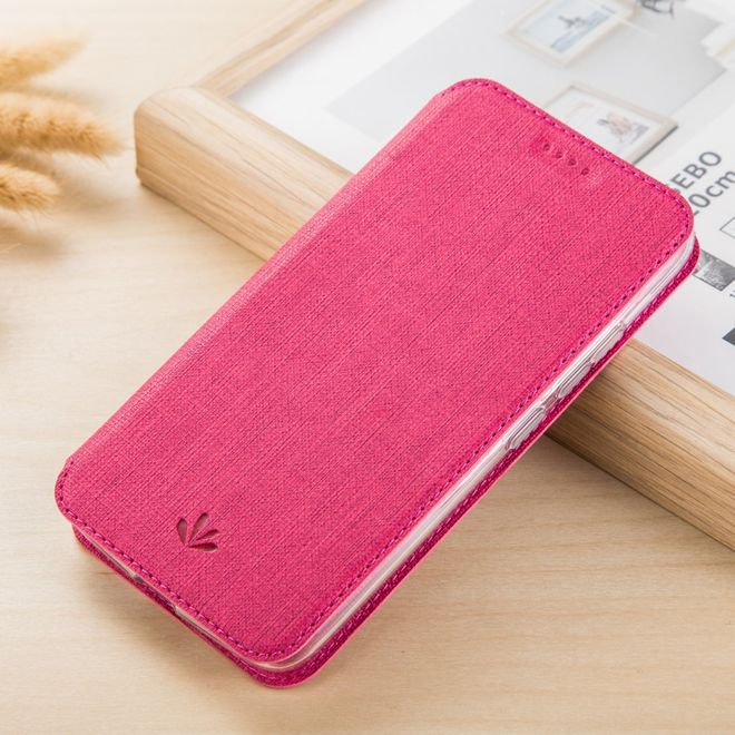 Vili Dmx - Motorola Moto Z2 Play Hülle - Case aus Leder - mit Standfunktion - rosa