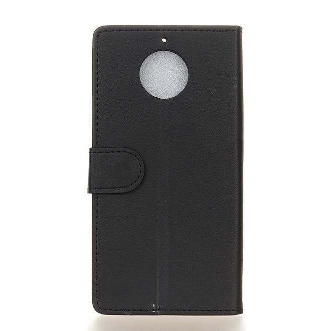 Motorola Moto E4 Plus Handy Hülle - Bookcover aus Leder - mit Magnetverschluss - schwarz