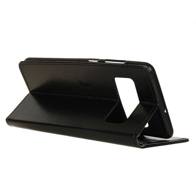 Asus Zenfone AR ZS571KL Handyhülle - Crazy Horse Leder Bookcover - mit Visitenkartenfach - schwarz