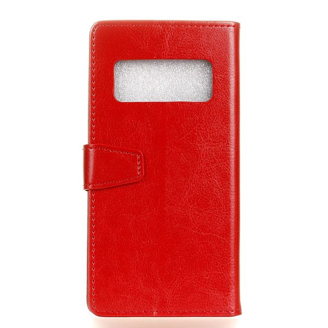Asus Zenfone AR ZS571KL Handyhülle - Crazy Horse Leder Bookcover - mit Visitenkartenfach - rot